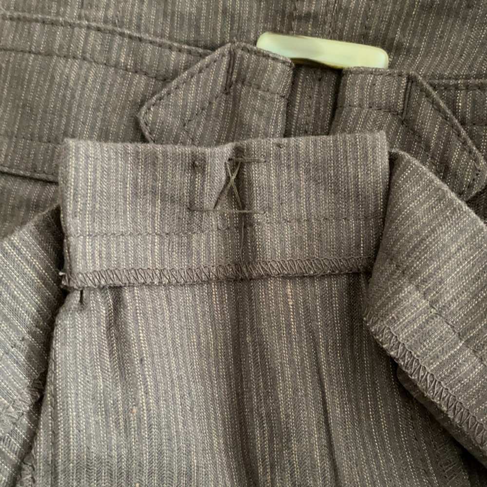 Banana Republic Linen Cotton Brown Pinstriped Blazer - Picture 9 of 9